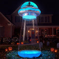 Joiedomi 9 FT Tall Halloween Inflatable UFO Cow Abduction Outdoor Decoration, Blow Up Alien Spaceship with