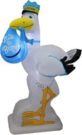 6 Foot Tall Baby Shower Inflatable Blue Stork It's a Boy Special Delivery / Baby Announcement LED Lights