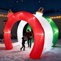 10.5 FT Christmas Inflatables Ornament Tunnel Arch Outdoor Decorations, Blow Up Walk-Through Archway Yard