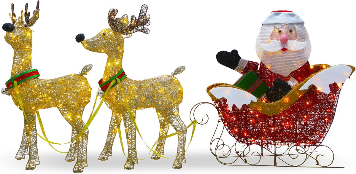National Tree Company Pre-lit Artificial Christmas Décor Includes Pre-strung White Lights and Ground Stakes