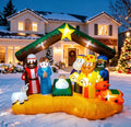8.8FT Nativity Scene Christmas Inflatable, Outdoor Yard Decoration / Create a meaningful holiday display with