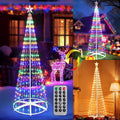 iBaycon Outdoor Christmas Tree, 8.2FT 406 LED Color Changing Lights / Dimmable with Remote Control & Timer,